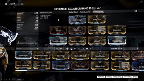 warframe excalibur exalted blade build.